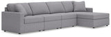 Modmax Granite Performance Fabric,Next-Gen Nuvella™ 4-Piece Sectional with Chaise - image 1