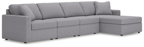 Modmax Granite Performance Fabric,Next-Gen Nuvella™ 4-Piece Sectional with Chaise - image 1
