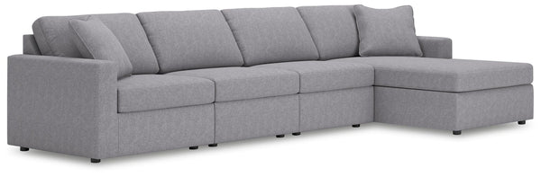 Modmax Granite Performance Fabric,Next-Gen Nuvella™ 4-Piece Sectional with Chaise - image 1