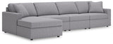 Modmax Granite Performance Fabric,Next-Gen Nuvella™ 4-Piece Sectional with Chaise - image 1
