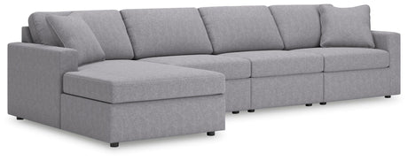Modmax Granite Performance Fabric,Next-Gen Nuvella™ 4-Piece Sectional with Chaise - image 1