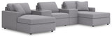 Modmax Granite Performance Fabric,Next-Gen Nuvella™ 5-Piece Pit Sectional - image 1