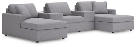 Modmax Granite Performance Fabric,Next-Gen Nuvella™ 5-Piece Pit Sectional - image 1