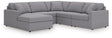 Modmax Granite Performance Fabric,Next-Gen Nuvella™ 5-Piece Sectional with Chaise - image 1