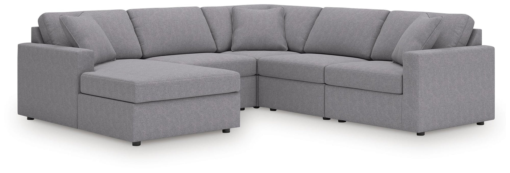 Modmax Granite Performance Fabric,Next-Gen Nuvella™ 5-Piece Sectional with Chaise - image 1