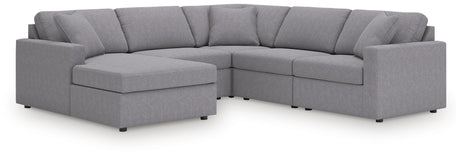 Modmax Granite Performance Fabric,Next-Gen Nuvella™ 5-Piece Sectional with Chaise - image 1