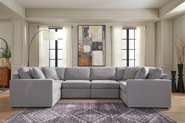Modmax Granite Performance Fabric,Next-Gen Nuvella™ 6-Piece Sectional - image 1