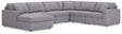 Modmax Granite Performance Fabric,Next-Gen Nuvella™ 6-Piece Sectional - image 1
