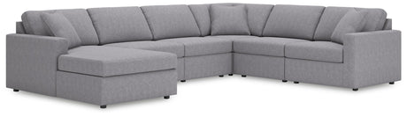 Modmax Granite Performance Fabric,Next-Gen Nuvella™ 6-Piece Sectional - image 1