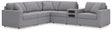 Modmax Granite Performance Fabric,Next-Gen Nuvella™ 6-Piece Sectional view 2