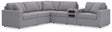 Modmax Granite Performance Fabric,Next-Gen Nuvella™ 6-Piece Sectional - image 1