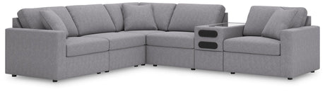 Modmax Granite Performance Fabric,Next-Gen Nuvella™ 6-Piece Sectional - image 1