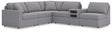 Modmax Granite Performance Fabric,Next-Gen Nuvella™ 6-Piece Sectional - image 1
