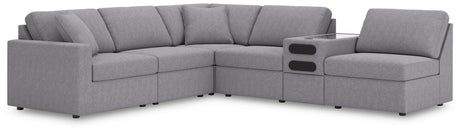 Modmax Granite Performance Fabric,Next-Gen Nuvella™ 6-Piece Sectional - image 1