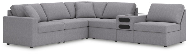 Modmax Granite Performance Fabric,Next-Gen Nuvella™ 6-Piece Sectional - image 1