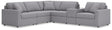 Modmax Granite Performance Fabric,Next-Gen Nuvella™ 6-Piece Sectional - image 1