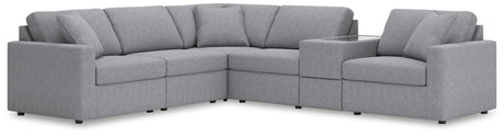 Modmax Granite Performance Fabric,Next-Gen Nuvella™ 6-Piece Sectional - image 1