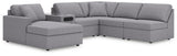 Modmax Granite Performance Fabric,Next-Gen Nuvella™ 6-Piece Sectional with Chaise from Decor Furniture