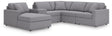 Modmax Granite Performance Fabric,Next-Gen Nuvella™ 6-Piece Sectional with Chaise from Decor Furniture
