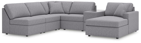 Modmax Granite Performance Fabric,Next-Gen Nuvella™ 6-Piece Sectional with Chaise view 2