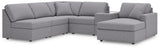 Modmax Granite Performance Fabric,Next-Gen Nuvella™ 6-Piece Sectional with Chaise view 3