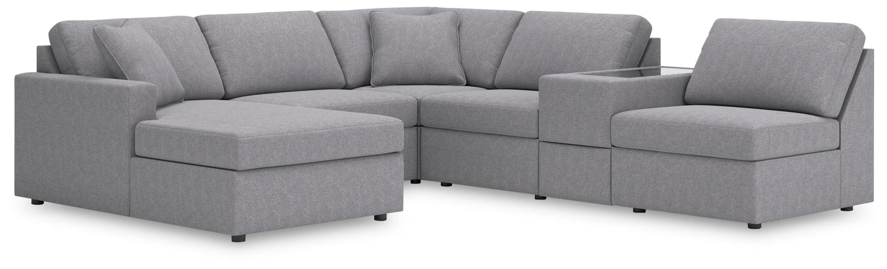 Modmax Granite Performance Fabric,Next-Gen Nuvella™ 6-Piece Sectional with Chaise - image 1
