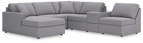 Modmax Granite Performance Fabric,Next-Gen Nuvella™ 6-Piece Sectional with Chaise - image 1