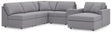 Modmax Granite Performance Fabric,Next-Gen Nuvella™ 6-Piece Sectional with Chaise - image 1
