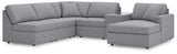 Modmax Granite Performance Fabric,Next-Gen Nuvella™ 6-Piece Sectional with Chaise - image 1