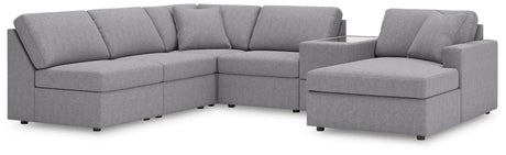 Modmax Granite Performance Fabric,Next-Gen Nuvella™ 6-Piece Sectional with Chaise - image 1