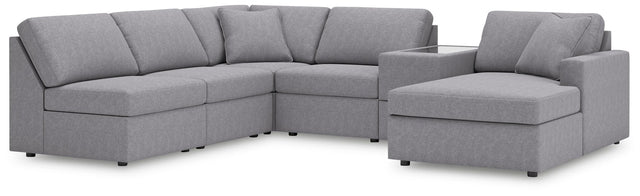 Modmax Granite Performance Fabric,Next-Gen Nuvella™ 6-Piece Sectional with Chaise - image 1