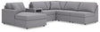 Modmax Granite Performance Fabric,Next-Gen Nuvella™ 6-Piece Sectional with Chaise - image 1