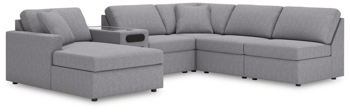 Modmax Granite Performance Fabric,Next-Gen Nuvella™ 6-Piece Sectional with Chaise - image 1