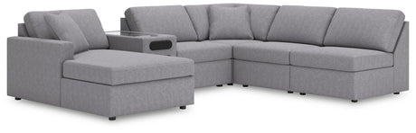 Modmax Granite Performance Fabric,Next-Gen Nuvella™ 6-Piece Sectional with Chaise - image 1