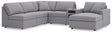 Modmax Granite Performance Fabric,Next-Gen Nuvella™ 6-Piece Sectional with Chaise - image 1
