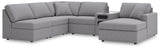 Modmax Granite Performance Fabric,Next-Gen Nuvella™ 6-Piece Sectional with Chaise - image 1