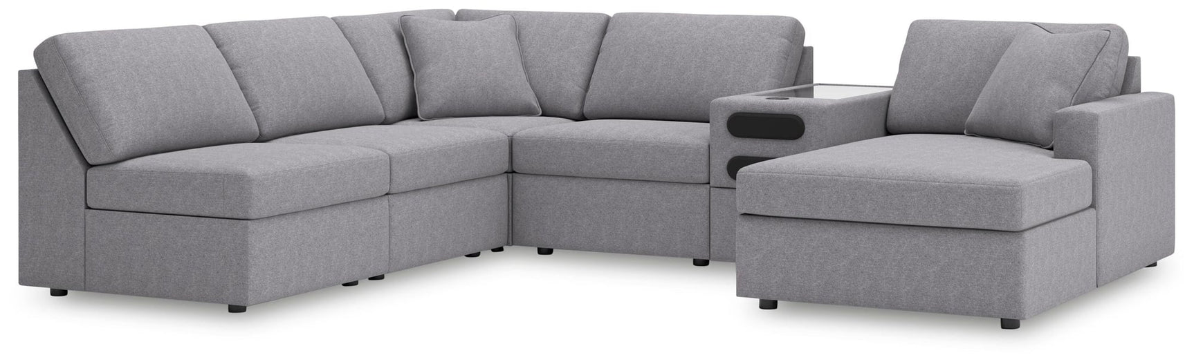 Modmax Granite Performance Fabric,Next-Gen Nuvella™ 6-Piece Sectional with Chaise - image 1