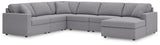 Modmax Granite Performance Fabric,Next-Gen Nuvella™ 6-Piece Sectional with Chaise - image 1