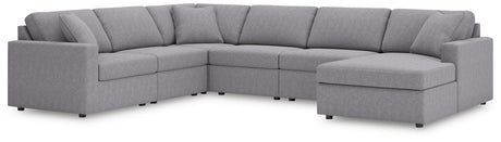 Modmax Granite Performance Fabric,Next-Gen Nuvella™ 6-Piece Sectional with Chaise - image 1