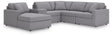 Modmax Granite Performance Fabric,Next-Gen Nuvella™ 6-Piece Sectional with Chaise - image 1