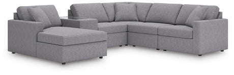 Modmax Granite Performance Fabric,Next-Gen Nuvella™ 6-Piece Sectional with Chaise - image 1