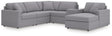 Modmax Granite Performance Fabric,Next-Gen Nuvella™ 6-Piece Sectional with Chaise - image 1
