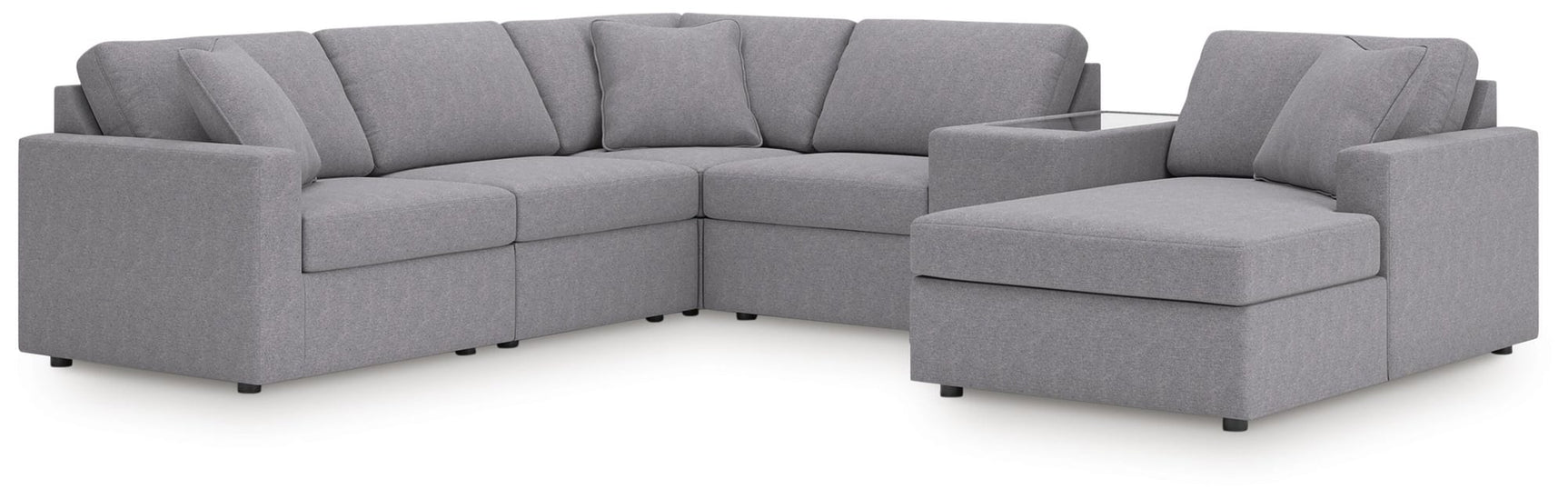 Modmax Granite Performance Fabric,Next-Gen Nuvella™ 6-Piece Sectional with Chaise - image 1