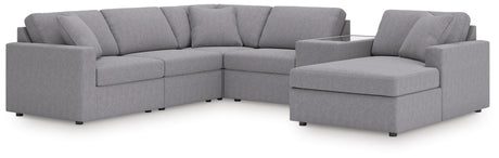 Modmax Granite Performance Fabric,Next-Gen Nuvella™ 6-Piece Sectional with Chaise - image 1