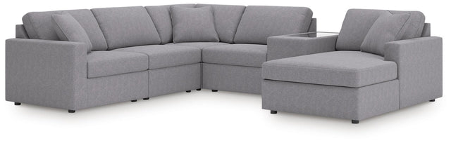 Modmax Granite Performance Fabric,Next-Gen Nuvella™ 6-Piece Sectional with Chaise - image 1