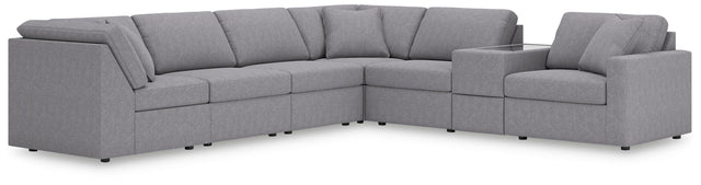 Modmax Granite Performance Fabric,Next-Gen Nuvella™ 7-Piece Sectional - image 1
