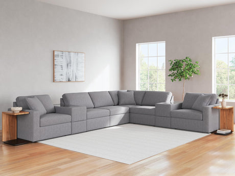 Modmax Granite Performance Fabric,Next-Gen Nuvella™ 8-Piece Sectional - image 1