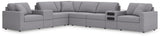 Modmax Granite Performance Fabric,Next-Gen Nuvella™ 8-Piece Sectional from Decor Furniture
