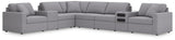 Modmax Granite Performance Fabric,Next-Gen Nuvella™ 8-Piece Sectional - image 1