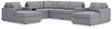 Modmax Granite Performance Fabric,Next-Gen Nuvella™ 8-Piece Sectional with Chaise from Decor Furniture